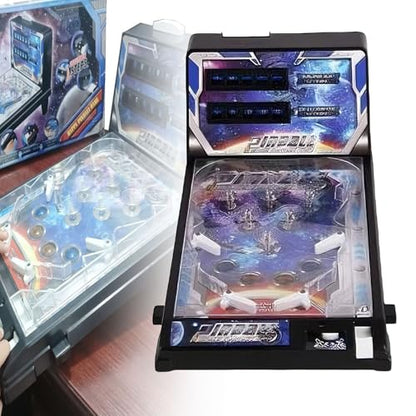 Arcade Tabletop Pinball Toy with Light and Sound Effects, Electronic Pinball Machine for Kids and Adults, Christmas Pinball Gifts with Digital Counter, Mini Pinball Machine Kit