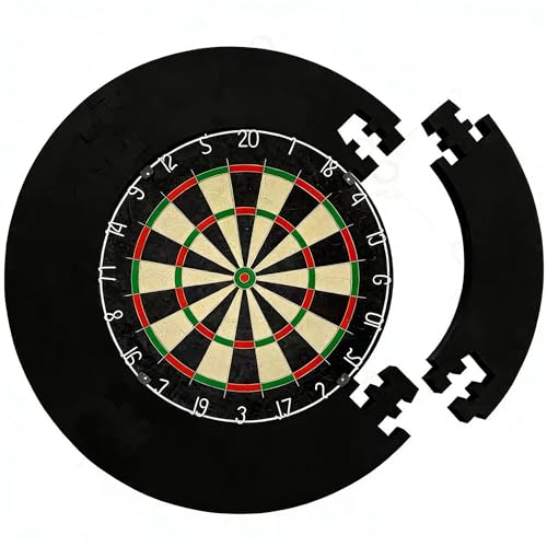 17.75in Splicing Dartboard Wall Protector | Dart Board EVA Dartboard Backboard Wall Surround | Durable Backboard for Dart Boards - Professional Darts Accessory for Starters & Professional (Black)