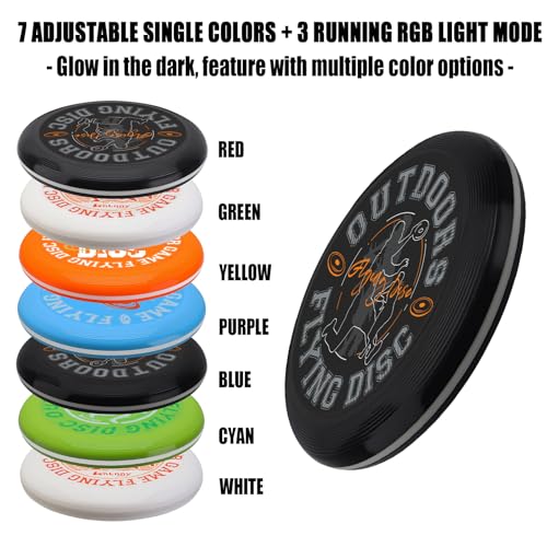 KnLnny Ware LED Flying Disc for Outdoor Games - color: Black-with Lights