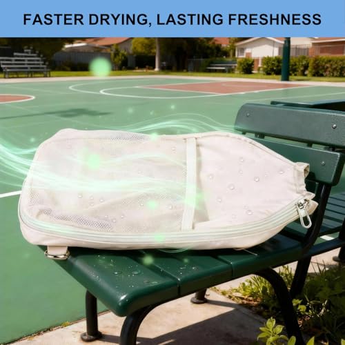 LAKE OF FIRE Pickleball Paddle Cover Crossbody Bag with Adjustable Strap Pickle ball Sling Bag Lightweight Pickleball Gifts for Men and Women - color: Creamy