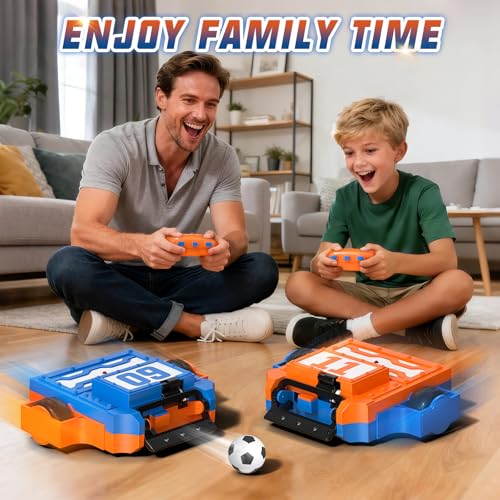 Remote Control Battle Robots Soccer Robot Game Set for Kids, 2-Player RC Football Robots Table Game with 2 Balls & 2 Goals, Fighting Robot STEM Toy Birthday Gift for Boys and Girls Age 5 & Up