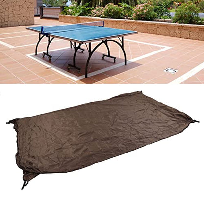 Ping Pong Table Cover Outdoor Waterproof, Table Tennis Cover,Dustproof Silver Coating for Courtyard Terrace(Brown)
