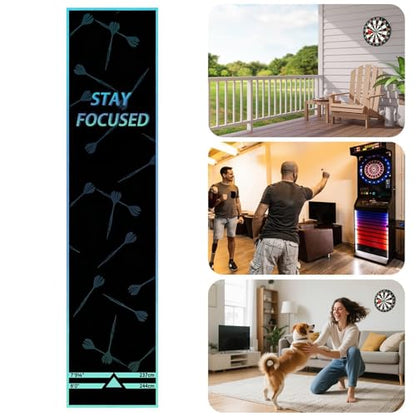 Throwing Mat - Velvet Dart Practice Mat, Non Slip Distance Line, Quick Dry Durable Training surfacê Ruler Marked for Home Game Room Bar Tournament Setup - size: 4