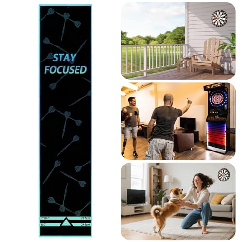 Darts Dartboard Mat | Non-Slip with Launch Line, Crystal Velvet, Portable, Darts Protective Mat | Games Room, Tournament, Sports Club, Office, Rest Room, - size: A