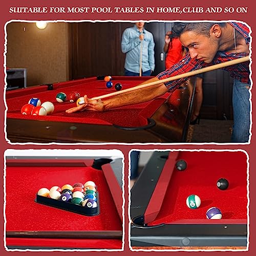 Mixweer Billiard Cloth for 8 ft Pool Table Pre Cut Felt with 6 Cloth Strips and 6 Pool Table Rubber Bumpers for Bars, Clubs, Hotels Replacement - color: Red