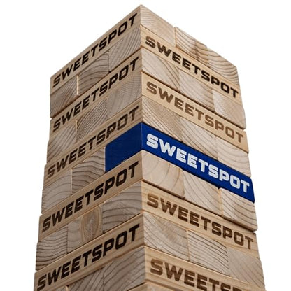 SweetSpot Tumbling Tower with 54 Wood Blocks and Carry Case