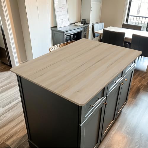 Kaboon Universal Tabletop 48"x36", Solid One-Piece Melamine Table Top, Restaurant Desk DIY, Home and Office Countertop, Oak/Grey Tone - color: Oak, size: 48x36