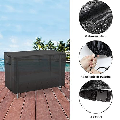 Outdoor Grill Table Cover for BBQ Mall Pizza Oven Cart Table,Waterproof Fadeproof UV Resistant Patio Pizza Oven Cart Cover - 51 X 25 X 31 Inch - size: 51" x 25" x 31"