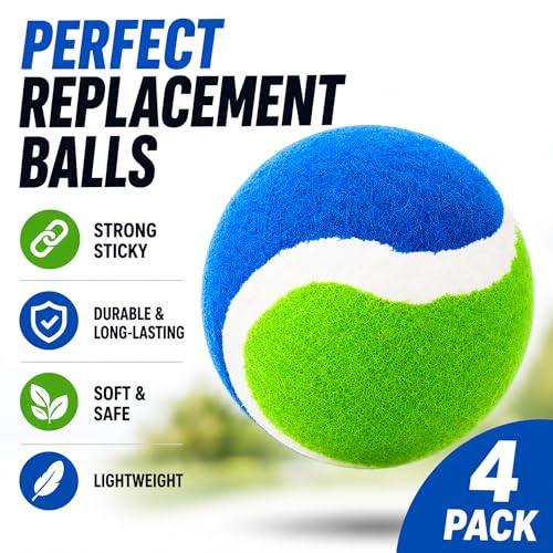 TEILLNET Replacement Balls for Toss and Catch Ball Set 4 Pack