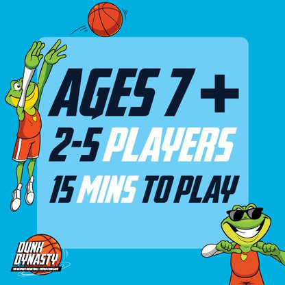 Dunk Dynasty – The Ultimate Basketball Card Game! Strategic Card Game for Kids and Adults. Great for Parties and Game Nights. 2-5 Players, Ages 7+.