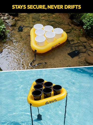 A11N Sports Bucket Toss Game Set – Outdoor Yard Pong Style Game with 12 Buckets & 6 Balls, Fun Lawn Game for Beach, Camping, Tailgating, Backyard, Family & Adult Parties