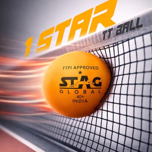 STAG Unisex-Youth One Star Plastic Table Tennis Ball