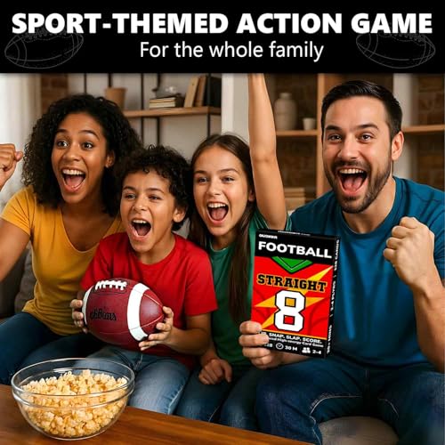 Quokka Football Fast-Paced Card Game for Kids & Adults – 128 Cards & Easy Rules – Quick & Fun Matching Game – 2-4 Players – Ages 8+ – Perfect for Family Games Night, Travel and Parties - color: Football