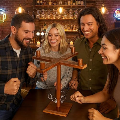 Hook and Ring Game Large Ring Toss Game for Graduation Party Adults Family Bar Indoor Outdoor Homes Yard Multiplayer Play Patio Decor