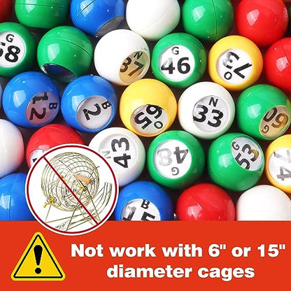 GSE Games & Sports Expert 7/8-Inch Bingo Balls, Multi-Color Replacement Bingo Game Balls with Easy Read Window for Parties, Prize Raffles - style: Multi-color Balls