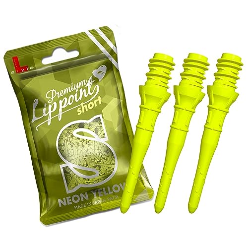 L-style Premium Lippoint - Soft Tip Dart Points - Short Length - color: Neon Yellow