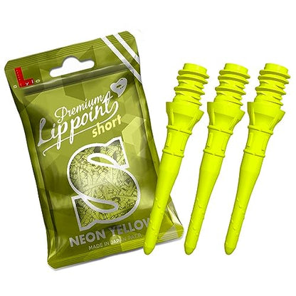L-style Premium Lippoint - Soft Tip Dart Points - Short Length - color: Neon Yellow
