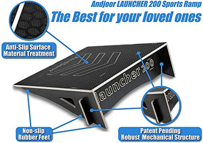Kids Jumping Ramp for Skateboard, Bike, Scooter, BMX, RC Car and Dirt Bike, 25.2 in, Black - color: Black, size: L200