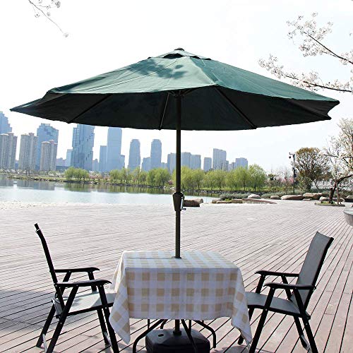 Melaluxe Spring/Summer Wrinkle-Free Waterproof Outdoor Tablecloth with Umbrella Hole and Zipper, Beige Checkered, 60-Inch-by-84 Rectangle - color: Beige Checkered, size: 60" x 84" (Rectangular)
