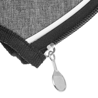 PRETYZOOM Table Tennis Paddle Case Gray Half-moon Protective Storage Bag Portable Organizer for Ping Pong Rackets and Balls