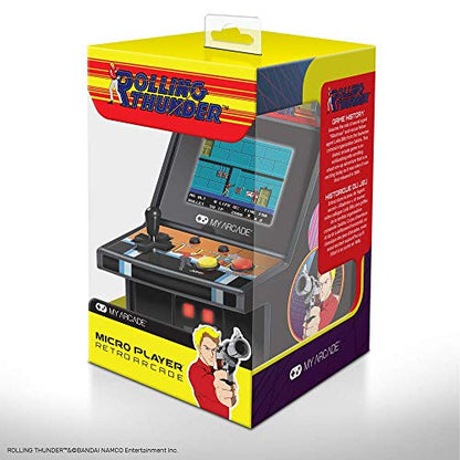 My Arcade Micro Player Mini Arcade Machine: Rolling Thunder Video Game, Fully Playable, 6.75 Inch Collectible, Color Display, Speaker, Volume Buttons, Headphone Jack - Electronic Games - style: Rolling Thunder