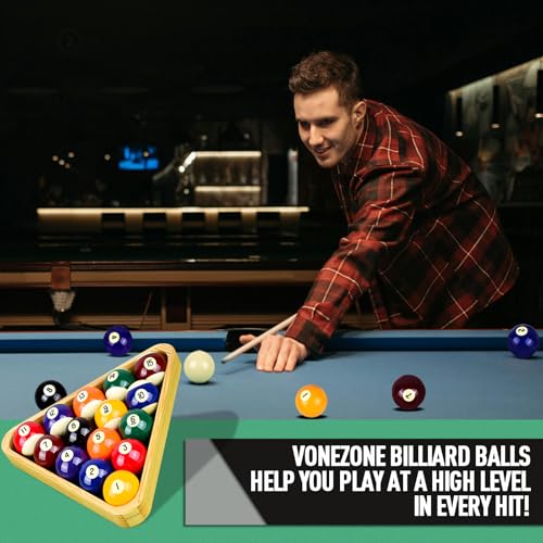 Billiard Balls Complete 16 Ball Set, Pool Balls Billiard Set 2-1/4" Regulation Size,New Upgrade Billiards Professional Pool Table Balls - color: New Upgrade