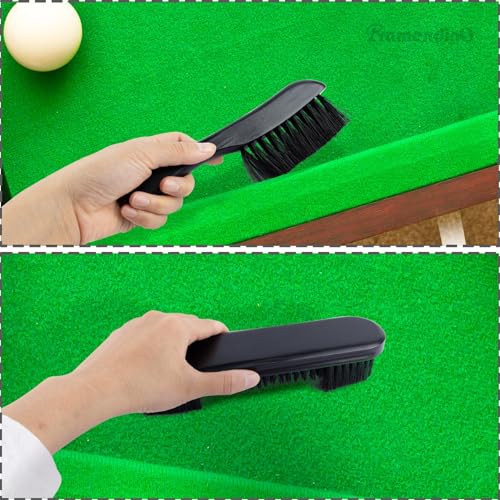 Framendino, Wooden Billiards Pool Table and Rail Brush Set Wood Billiard Cleaner Cleaning Tools Supplies (Black, 3 Pack) - color: Black