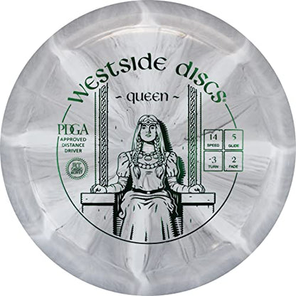 Westside Discs Origio Burst Queen Disc Golf Driver, Men and Women, Maximum Distance Frisbee Golf Disc, Great for Beginners and Easy to Throw, 176g, Stamp Color and Burst Pattern Will Vary - color: Gray
