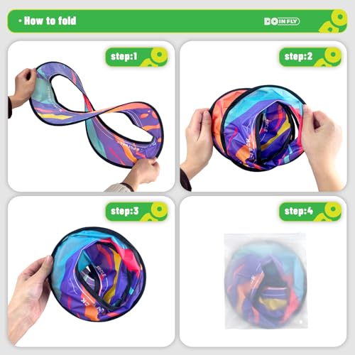 Doinfly【3-Pack Professional Flying Toys - Ultra-Stable & Long Distance Sport Flying Equipment for Outdoor Games, Pool, Beach, Backyard Fun | Adults & Kids Family Toy (Gradient Series) - color: Colourful