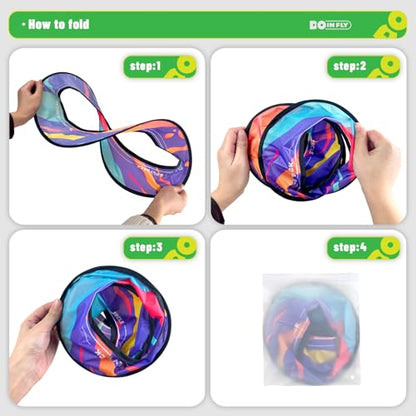 Doinfly【3-Pack Professional Flying Toys - Ultra-Stable & Long Distance Sport Flying Equipment for Outdoor Games, Pool, Beach, Backyard Fun | Adults & Kids Family Toy (Gradient Series) - color: Colourful