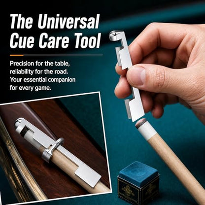 2 Sets Pool Cue Tips Replacement Kit, Stainless Steel Billiard Stick Repair Tool, Easy to Use Clamp Fastener, for Snooker, Professional Billiards Table Accessories