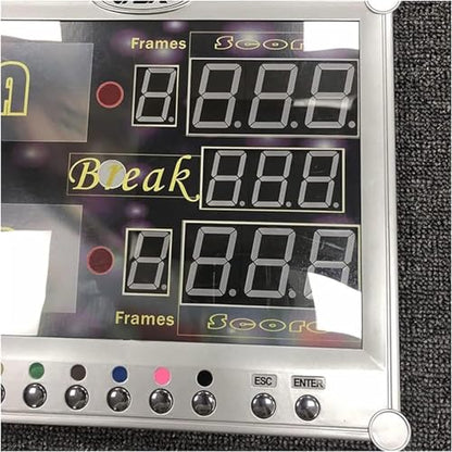 LED Digital Display Scoreboard, Wall-Mount Electronic Snooker & Billiard Pool Table Counting Scoreboard w/Remote Control, 0-199 Scores