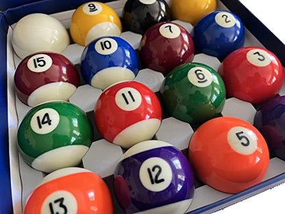 Champion Deluxe 2-1/4" Billiard Pool Ball Set Complete 16 Ball Set (Several Style Available) - color: Champion Classic Standard Set