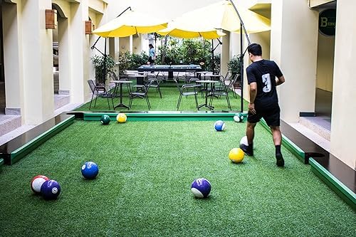 American Challenge Foot Pool Soccer Game Ball Set – 16-Piece Giant Soccer Billiards Fusion Game – Outdoor & Indoor Lawn Football Pool Balls