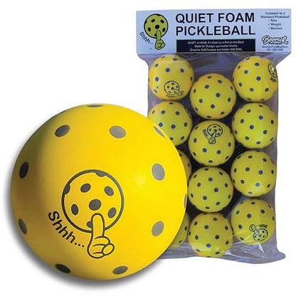 Quiet Foam Pickleballs | Great for HOA’s | Quiet Play in Noise-Sensitive Areas | Safe for Practicing Wall-Drills in Your Home or Office | Durable and Long Lasting | 100s of Smiles in Every Ball - style: 12-Pack