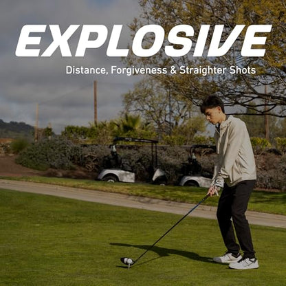 Aspire PRO-X Men’s 19-Piece Golf Set – Titanium Driver, Wood, 3-5 Hybrids, 6-SW Irons, Putter, Stand Bag, 5 Headcovers and Cover – RH - size: Tall Size +1"