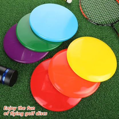Poen 30 Pack Disc Golf Discs Set Including Putter, Mid Range, Driver Plastic Golf Flying Disc for Starter Beginner, 6 Colors