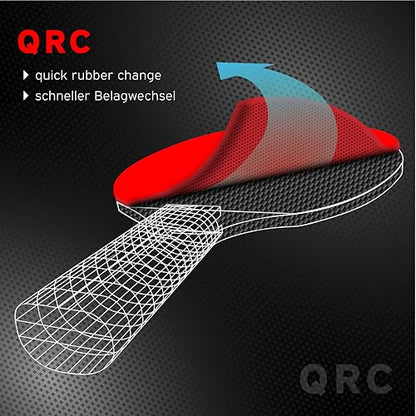Donic-Schildkröt CarboTec Table Tennis Racket, 20% to 100% Carbon