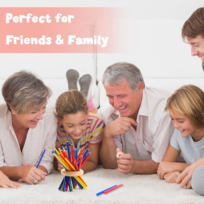Wanheart Balance & Fun Wooden Stick Toys Family Game for Kids, Adults & Seniors – Enhances Coordination, Focus & Patience Training – Perfect for Family Gatherings, Parties & Travel