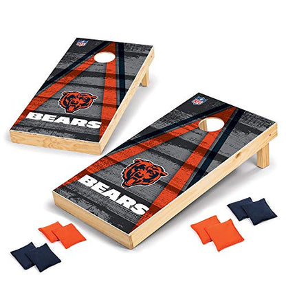 NFL Pro Football 2' x 4' Wood Direct Print Tournament Cornhole Set by Wild Sports, Comes with 8 Bean Bags - Perfect for Tailgate, Outdoor, Backyard