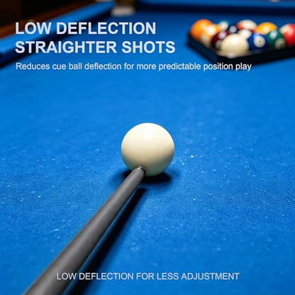 Carbon Fiber Pool Cue 58" 2-Piece Cue Stick Professional Cue Carbon Technology Low Deflection Billiard Cues（Weight can be Adjusted） - color: Vortex Elite, size: 11.5mm