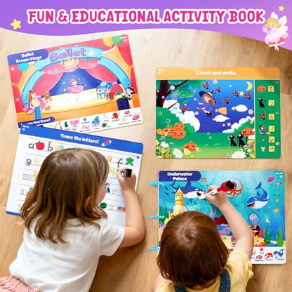 JoyCat Seek & Find Game Book, Educational Toys for Girls Ages 3-5, Preschool Learning Activities for Toddlers & Kids, Christmas Road Trip Travel Toys for Car & Airplane, Gifts for 3 4 5 6 Year Olds - style: 3. Seek & Find Girls