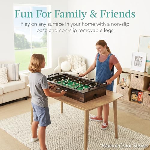 Best Choice Products 40in Tabletop Foosball Table, Compact Mini Arcade Table Hand Soccer for Kids and Adults, Home, Game Room w/ 2 Balls - color: Gray