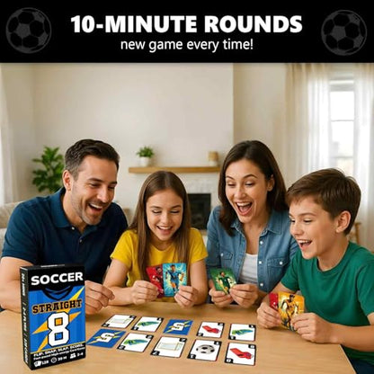 Quokka Soccer Fast-Paced Card Game for Kids & Adults – 128 Cards & Easy Rules – Quick & Fun Matching Game – 2-4 Players – Ages 8+ – Perfect for Family Games Night, Travel and Parties - color: Soccer