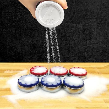 Shuffleboard Sand Wax,High Speed Shuffleboard Powder Set,2 Cans Shuffleboard Salt Set with Mini Brush - style: 400G*2cans