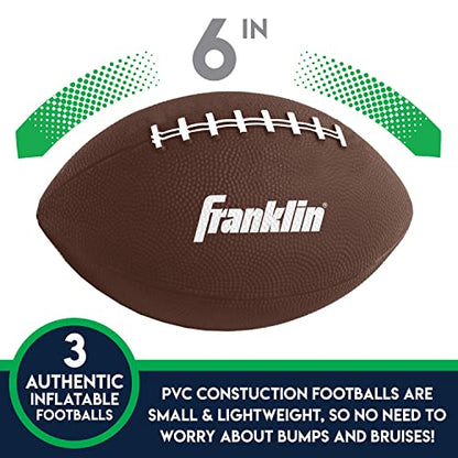 Franklin Sports Kids Football Target Toss Game - Inflatable Throwing Target Toy with Soft Mini Footballs - Fun Kids Sports Game - style: Replacement Footballs