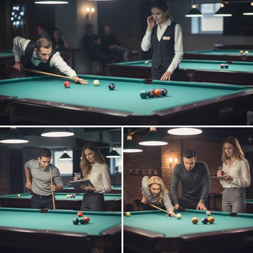 Billiard Balls Set Pool Ball Set 16Pcs Billiard Balls Set US Style Pool Ball Resin 57.2mm Dia for Tournament Practice