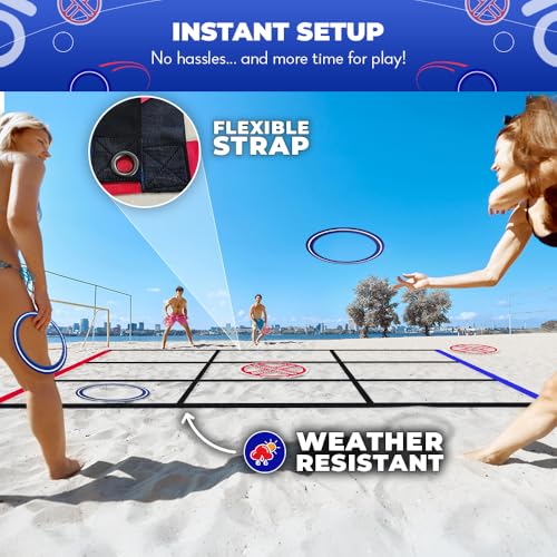 Swooc Games® - Fling Tac Toe™ (9ft x 9ft) Giant Tic Tac Toe Game Outdoor | Weatherproof Giant Outdoor Games for Adults and Family | Large Backyard Games for Kids | Jumbo Outside Yard & Lawn Game