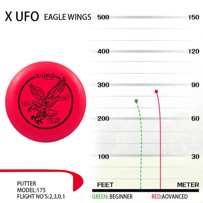 X-UFO Disc Golf Set - Beginner Disc Golf Set 5 Pack with Putter,Driver,Mid-Range,Mini Discs,157-175g