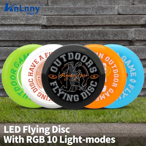 KnLnny Ware LED Flying Disc for Outdoor Games - color: Blue-with Light